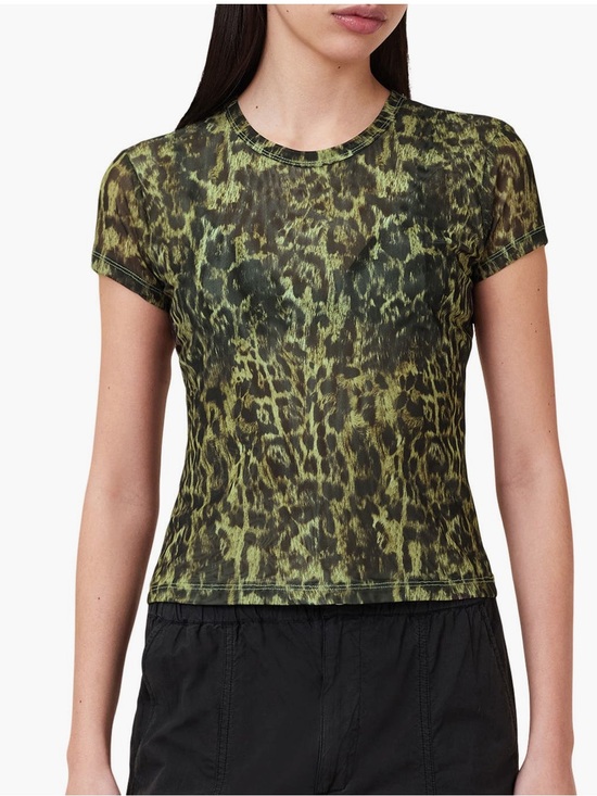 All Saints Tops - All Saints Ellie Mesh Short sleeve t-shirt NWT khaki green